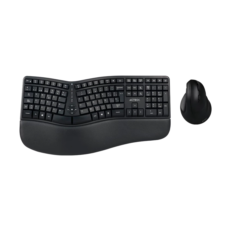 KIT 2 EN 1 WIFI ACTECK ERGONOMICO VIRTUOS FITT MK770 MULTIMEDIA TEC MOU NEGRO AC-936248 6M DE GARANTIA
