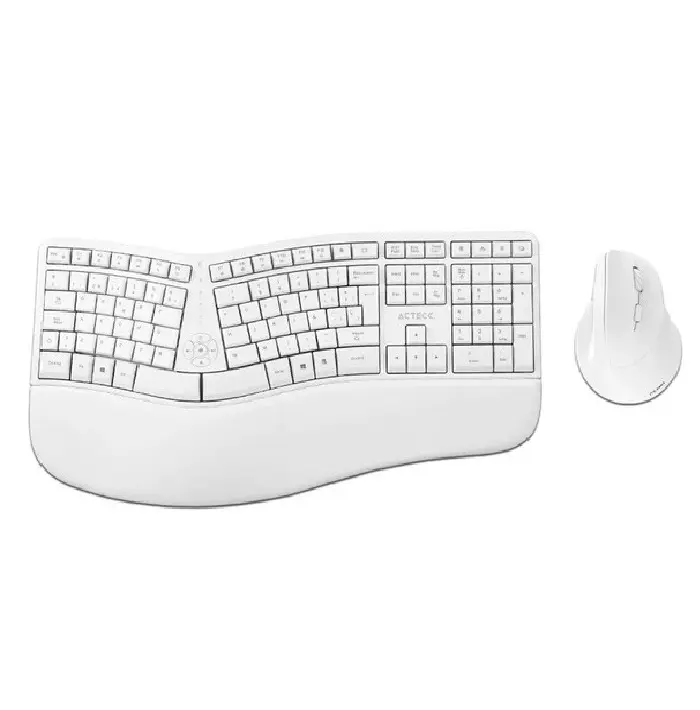 KIT 2 EN 1 WIFI ACTECK ERGONOMICO VIRTUOS FITT MK770 MULTIMEDIA TEC MOU BLANCO AC-936255 6M DE GARANTIA