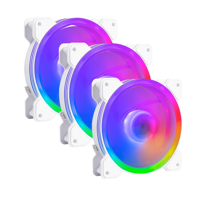 VENTILADOR BALAM RUSH EOLOX BLAZE EX50KW KIT3X1 120MM BLANCO ARGB BR-937993 3M DE GARANTIA