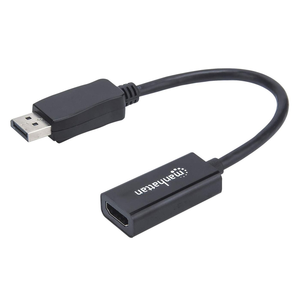 ADAPTADOR MANHATTAN DISPLAYPORT-MACHO HDMI-HEMBRA NEGRO 151634 1M DE GARANTIA
