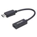 ADAPTADOR MANHATTAN DISPLAYPORT-MACHO HDMI-HEMBRA NEGRO 151634 1M DE GARANTIA