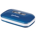 HUB MANHATTAN 2.0 7 PUERTOS 480MBITS 161039 AZUL 1M DE GARANTIA