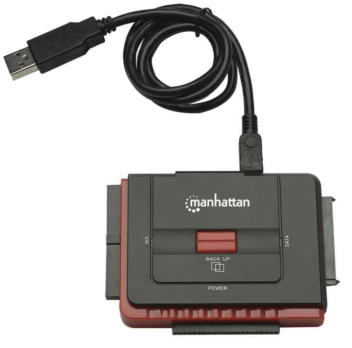 ADAPTADOR MANHATTAN USB2.0 SATA/IDE NEGRO 179195 1M DE GARANTIA