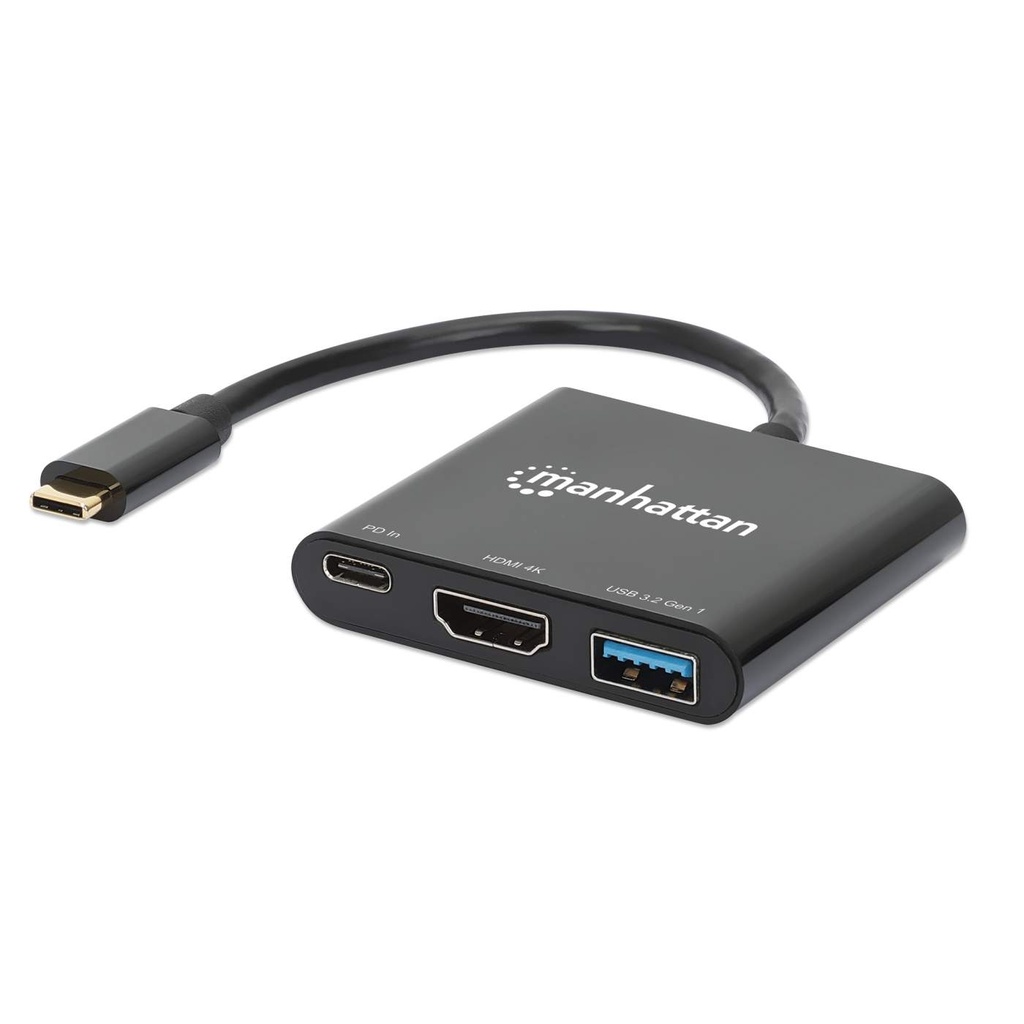DOCKING MANHATTAN USB 3PTS USB-A USB-C HDMI NEGRO 130622 3M DE GARANTIA