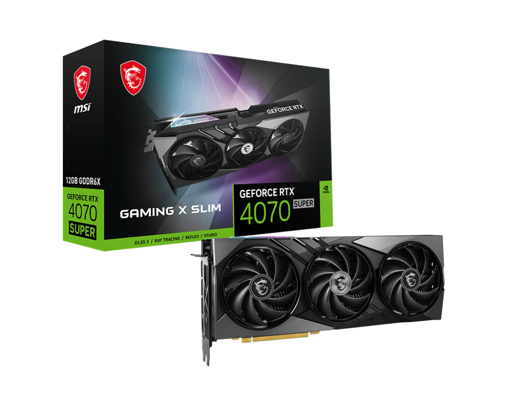 archivar 101224TVIDEO MSI RTX 4070 SUPER 12GB GAMING X SLIM HDMI DP RTX4070 SUPER 12G GAMING X SLIM 12M DE GARANTIA