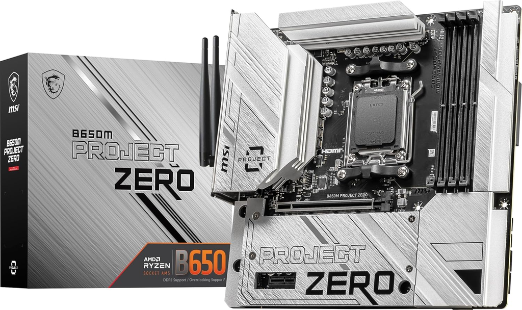 MOTHER AMD B650M PROJECT ZERO AM5 MSI 4xDDR5 256GB M-ATX 1AÑO DE GARANTIA
