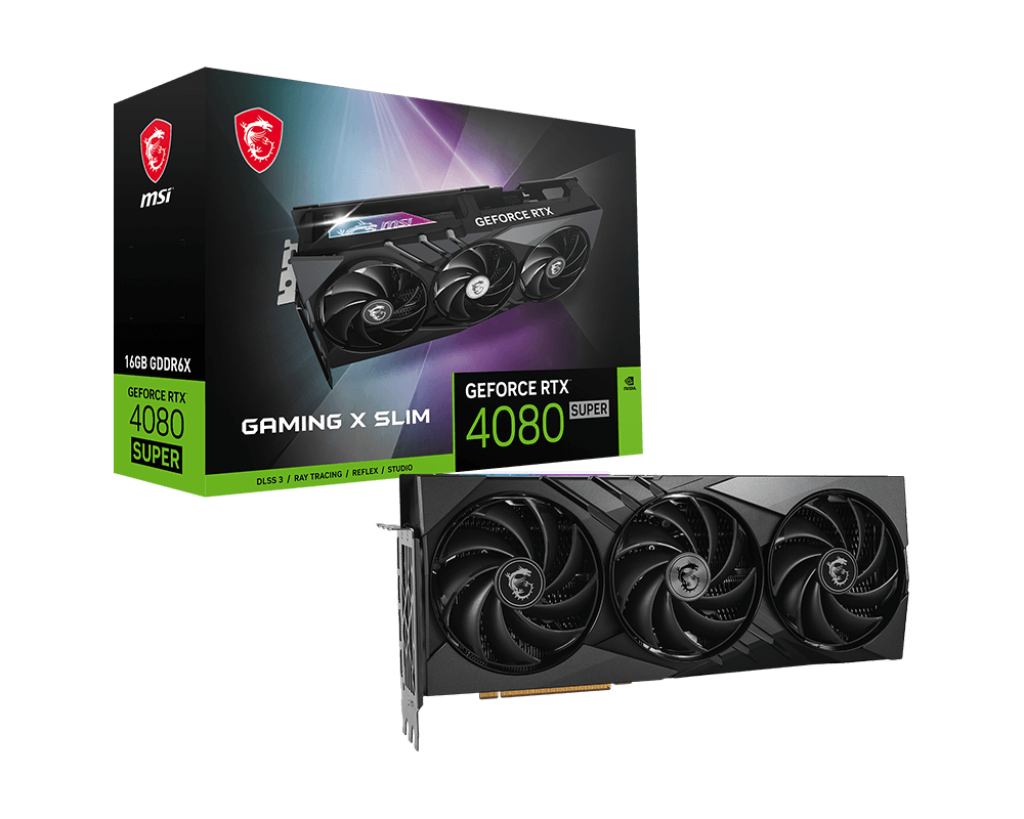 TVIDEO MSI RTX 4080 SUPER GAMING X SLIM 16GB GDDR6X DP HDMI RTX 4080 SUPER 16G GAMING X SLIM 12M DE GARANTIA