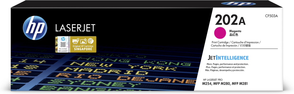 TONER HP 202A MAGENTA 1300 PAGS COM/M254/M280/M254/MFP M281 CF503A SIN GARANTIA