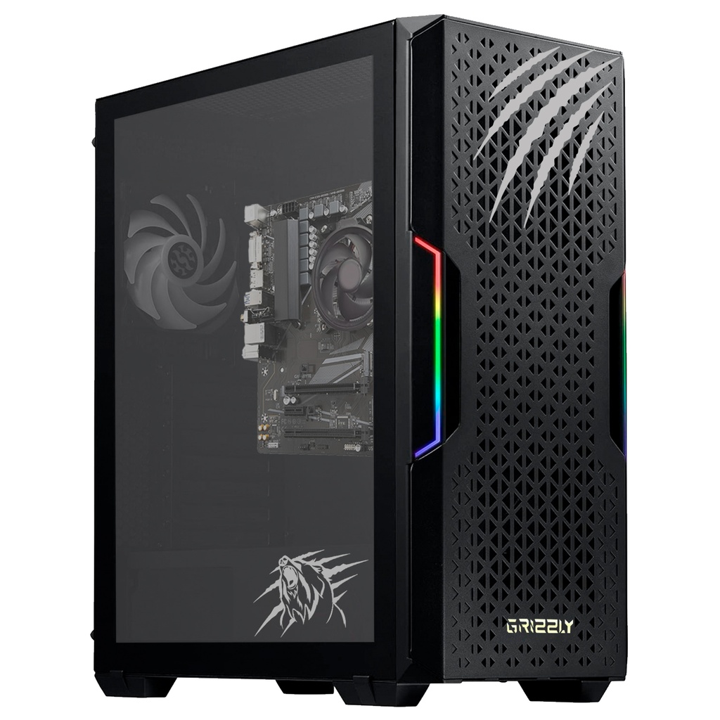 PC GRIZZLY AMD RYZEN 5 5600G 3.9GHZ 16GB NV2 500 GB WIFI BT PG-AMD052 UN AÑO DE GARANTIA