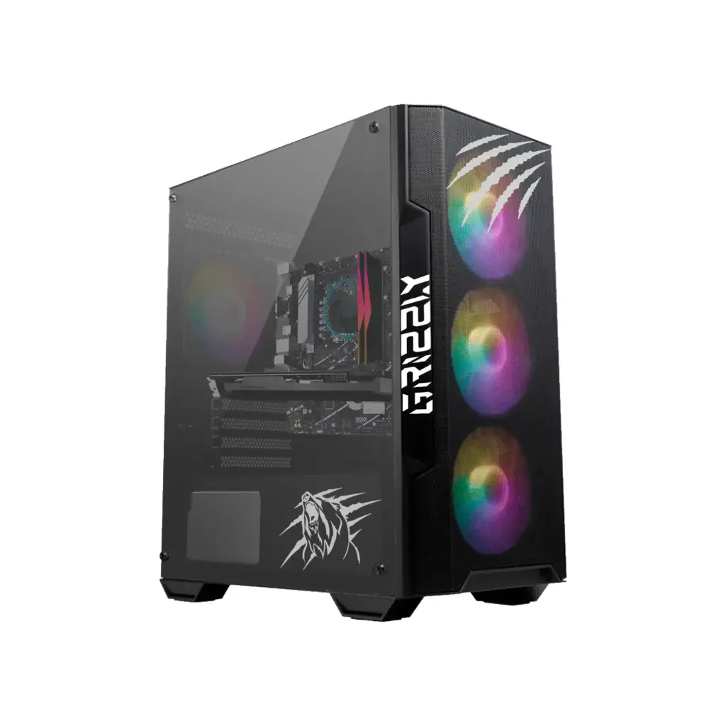 PC GAMER GRIZZLY INTEL CORE I5 12400F 4.4GHZ RTX3060 16GB NV2 1 TB WIFI BT PG-068 UN AÑO DE GARANTIA