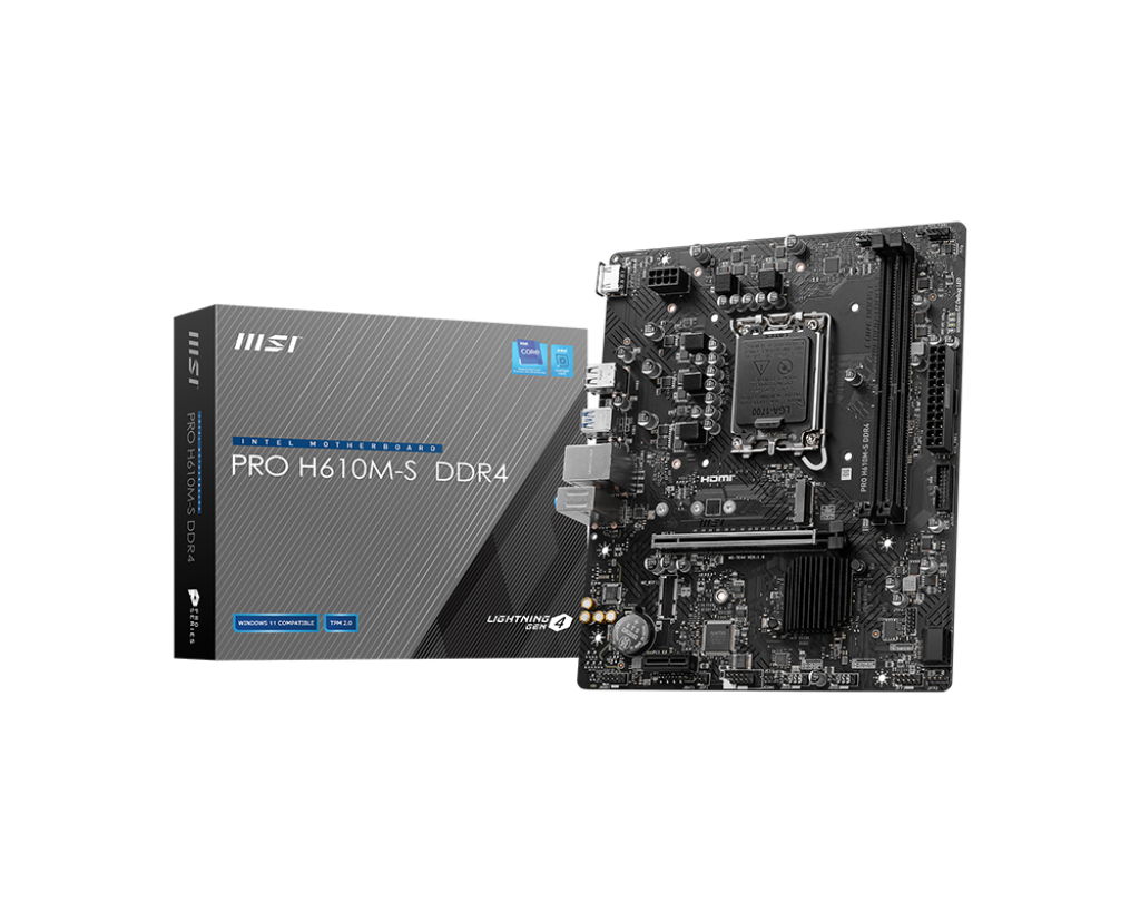 MOTHER INTEL H610M-S MSI PRO LGA1700 2xDDR4 64GB M-ATX 1AÑO DE GARANTIA