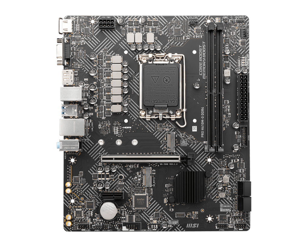 MOTHER INTEL H610M-G MSI PRO LGA1700 2xDDR5 96GB M-ATX 12M DE GARANTIA