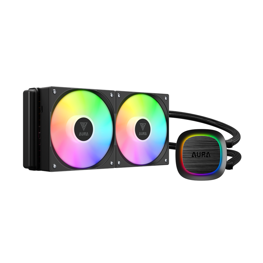 ENFRIAMIENTO GAMDIAS AURA GL240 V2 NEGRO 240MM AM5/LGA1700 ARGB GD-AURA GL240 V2 11M DE GARANTIA