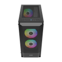 GABINETE GAMDIAS AURA GC6 NEGRO ATX MESH RGB S/FUENTE CRISTAL GD-AURA GC6 11M DE GARANTIA