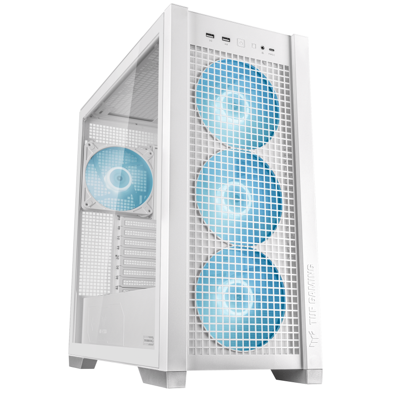 GABINETE ASUS TUF GAMING GT302  ARGB ATX WHITE 90DC0013-B18000 SIN GARANTIA