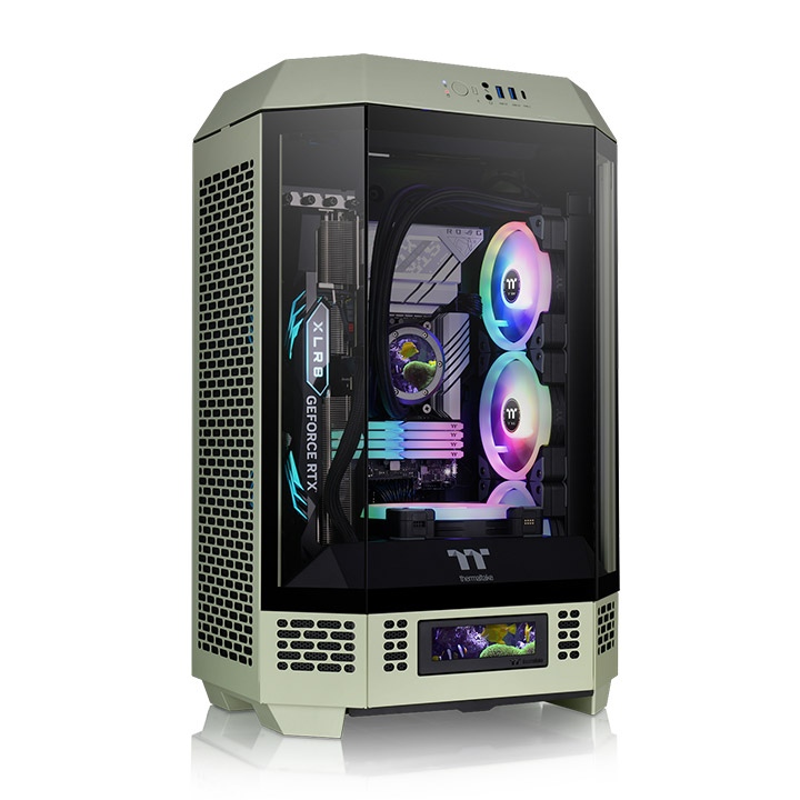 GABINETE THERMALTAKE THE TOWER 300 MATCHA GREEN MICRO ATX CRISTAL MICROTOWER VERDE CA-1Y4-00SEWN-00 12M DE GARANTIA
