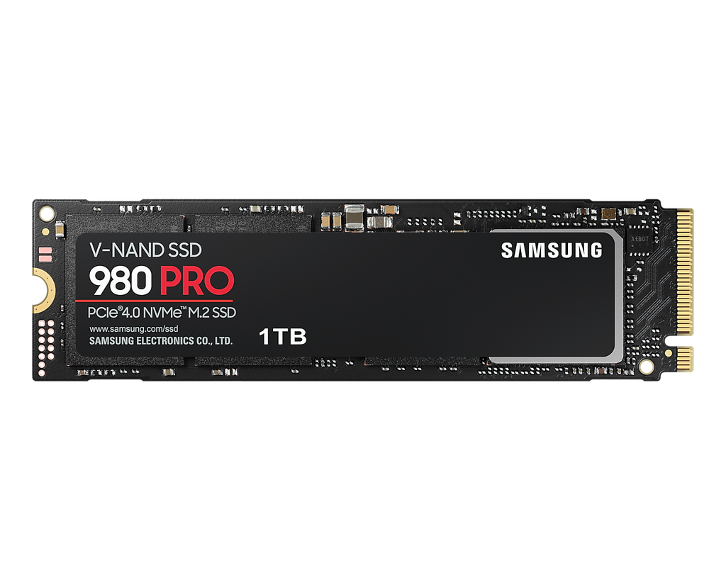 SSD SAMSUNG 980 PRO 1TB NEGRO M.2 PCIE 4.0 2280 NVME MZ-V8P1T0B/AM 11M DE GARANTIA