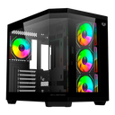 GABINETE BALAM RUSH TANK 9600TB MAX NEGRO ATX RGB 4VENT USB3.0 C/TEMPLADO S/FUENTE BR-938679 03M DE GARANTIA