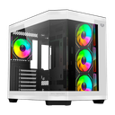 GABINETE BALAM RUSH TANK 9600TB MAX BLANCO/NEGRO ATX RGB 4VENT USB3.0 C/TEMPLADO S/FUENTE BR-938693 03M DE GARANTIA