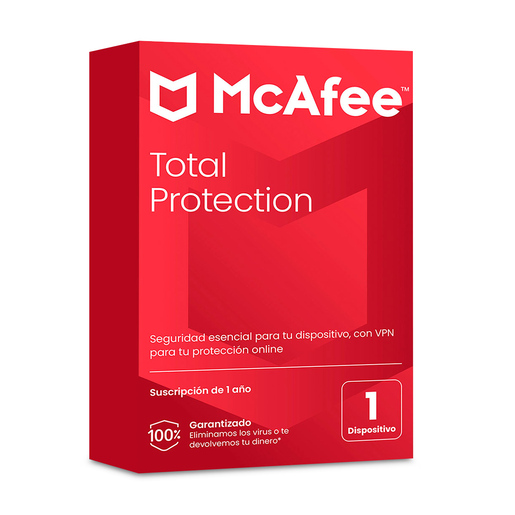 LIC ANTIVIRUS MACAFFE TOTAL PROTECCION DVD 10D MTP31LNRXRDAM SIN GARANTIA