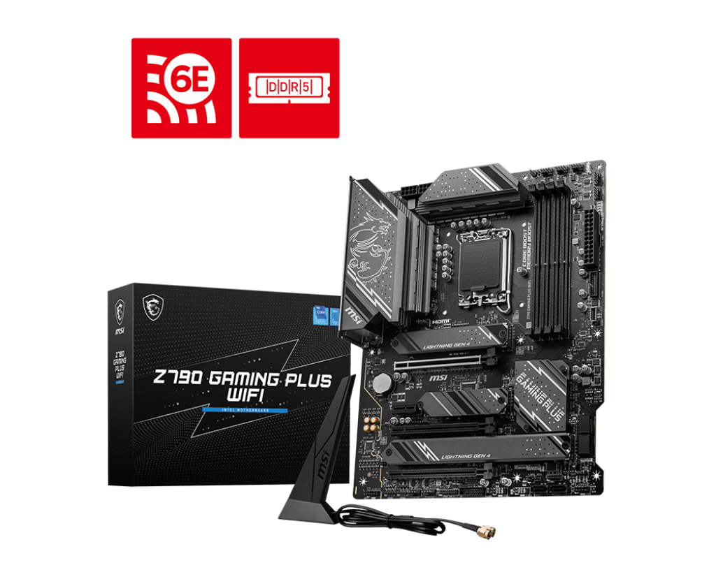 MB MSI Z790 GAMING PLUS WIFI INTEL 14VA DDR5 256GB ATX HDMI DP USB-C Z790 GAMING PLUS WIFI 12M DE GARANTIA