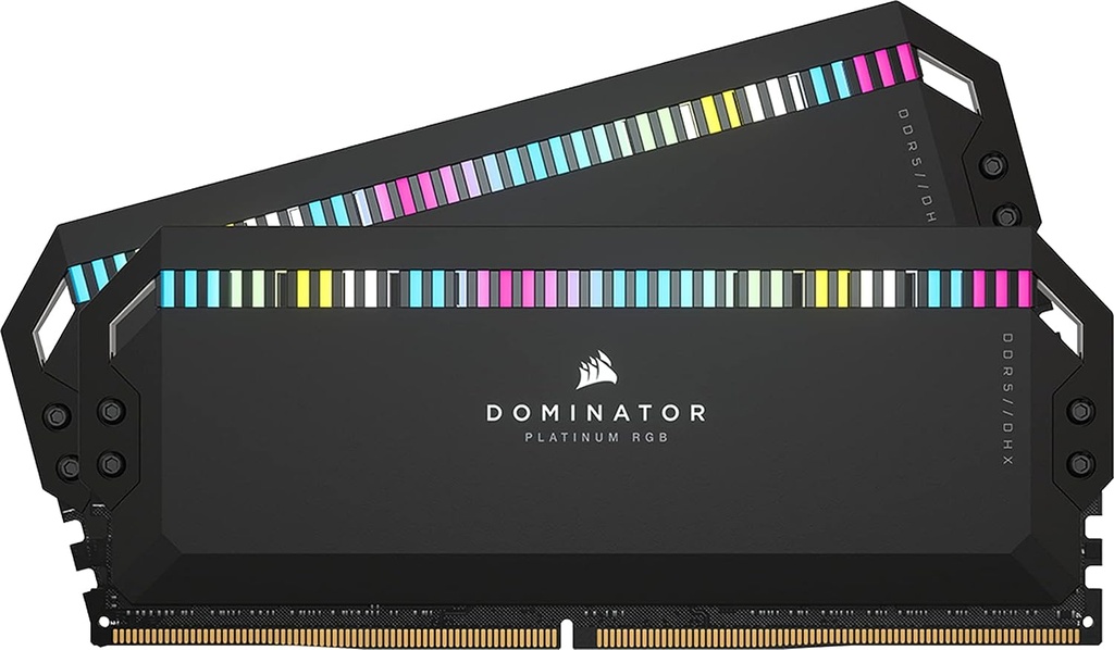 RAM CORSAIR DDR5 DOMINATOR PLATINUM 2X16 32GB 6000 NEGRO RGB CMT32GX5M2B6000C30 1AÑO DE GARANTIA