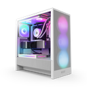 GABINETE NZXT H5 FLOW RGB EDITION BLANCO ATX S/FUENTE CRISTAL CC-H52FW-R1 1AÑO DE GARANTIA