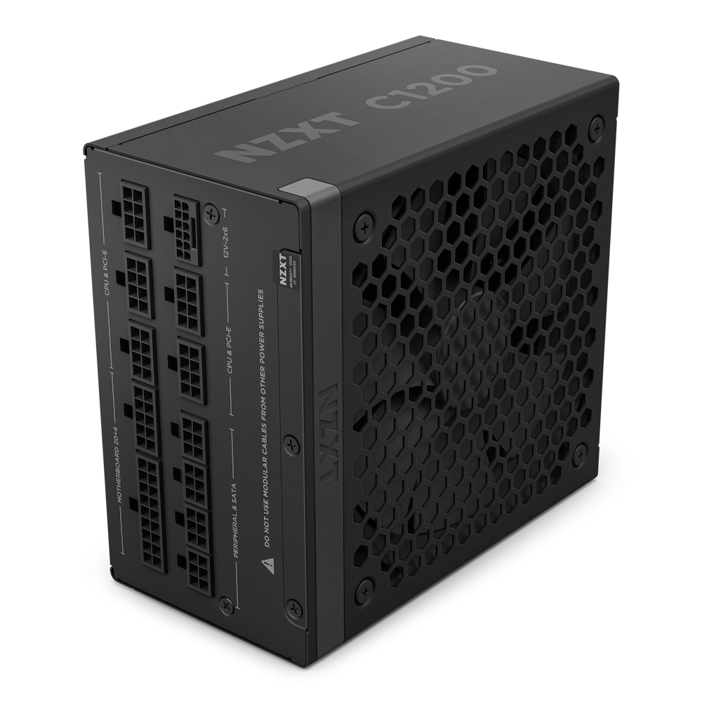 FUENTE NZXT C1200 1200W NEGRO ATX GOLD FULL MODULAR PCIEX5.0 PA-2G2BB-US 12M DE GARANTIA