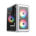 GABINETE ACTECK DOOM PRO CRYSTAL GI730 BLANCO M-ATX 600W 3XFAN FRGB CRISTAL AC-939232 6M DE GARANTIAc