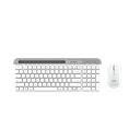 KIT 2 EN 1 ACTECK WIFI CREATOR VIRTUOS SILK MK720 TEC Y MOU BLANCO BLUETOOTH MULTIDISPOSITIVO AC-936262 3M DE GARANTIA