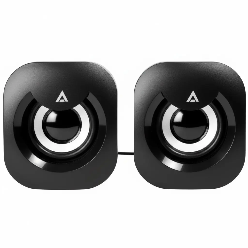 BOCINA ACTECK ESENCE BASIC AS215 NEGRO 2.0CH 3.5MM  ADVANCED SERIES AC-935272 03M DE GARANTIA