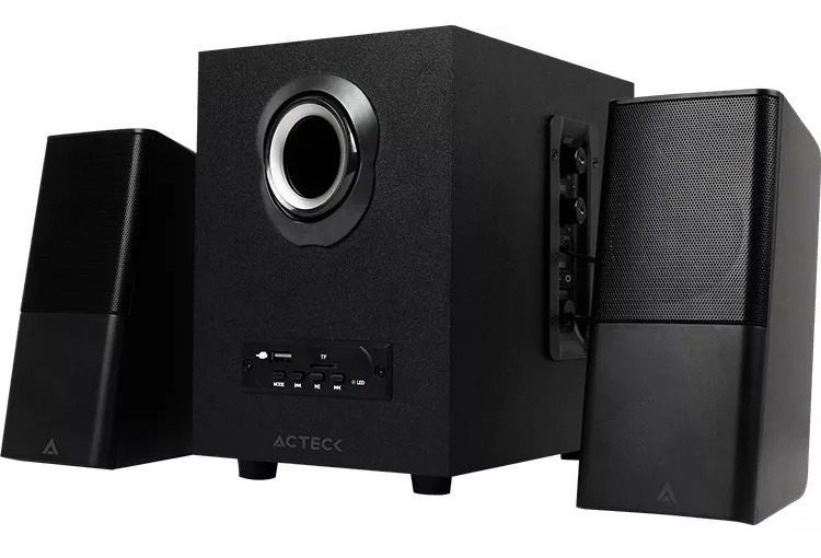 BOCINA ACTECK HEAR AS480 NEGRO 2.1CH SUBWOOFER ALAMBRICO BLUETOOTH 3.5MM USB A MICROSD ADVANCED SERIES AC-922067 6M DE GARANTIA