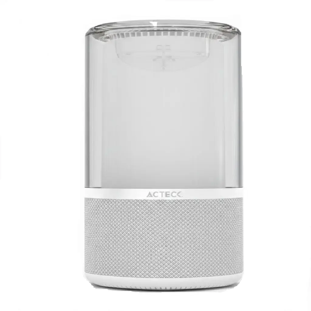 BOCINA ACTECK GLEE PURE AP70 BLANCO BLUETOOTH 5.2 3.5MM USB-C ILUMINACION LED ELITE SERIES AC-936392 03M DE GARANTIA
