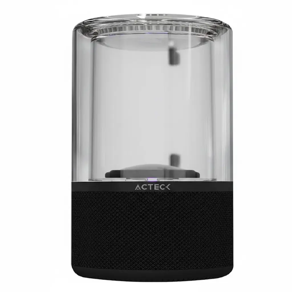 BOCINA ACTECK GLEE PURE AP70 NEGRO BLUETOOTH 5.2 3.5MM USB-C ILUMINACION LED ELITE SERIES AC-936385 03M DE GARANTIA