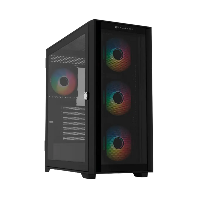GABINETE BALAM RUSH TWIN MATE 9000 NEGRO E-ATX ARGB C/TEMPLADO S/FUENTE BR-938754 03M DE GARANTIA