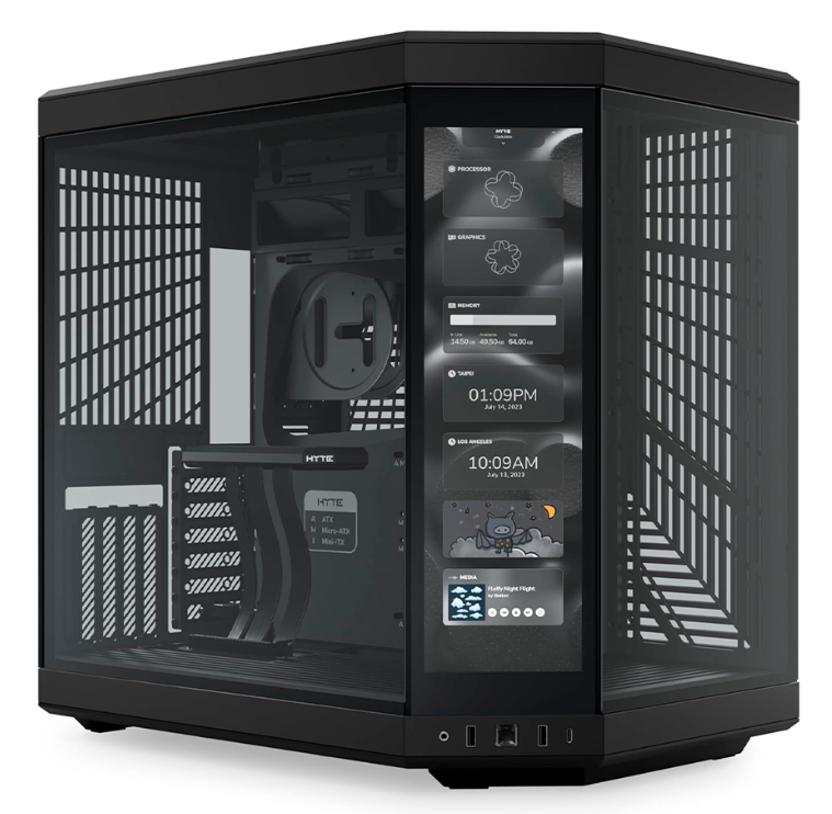 GABINETE HYTE Y70 TOUCH ATX S/FUENTE CRISTAL NEGRO CS-HYTE-Y70-B-L 11M DE GARANTIA
