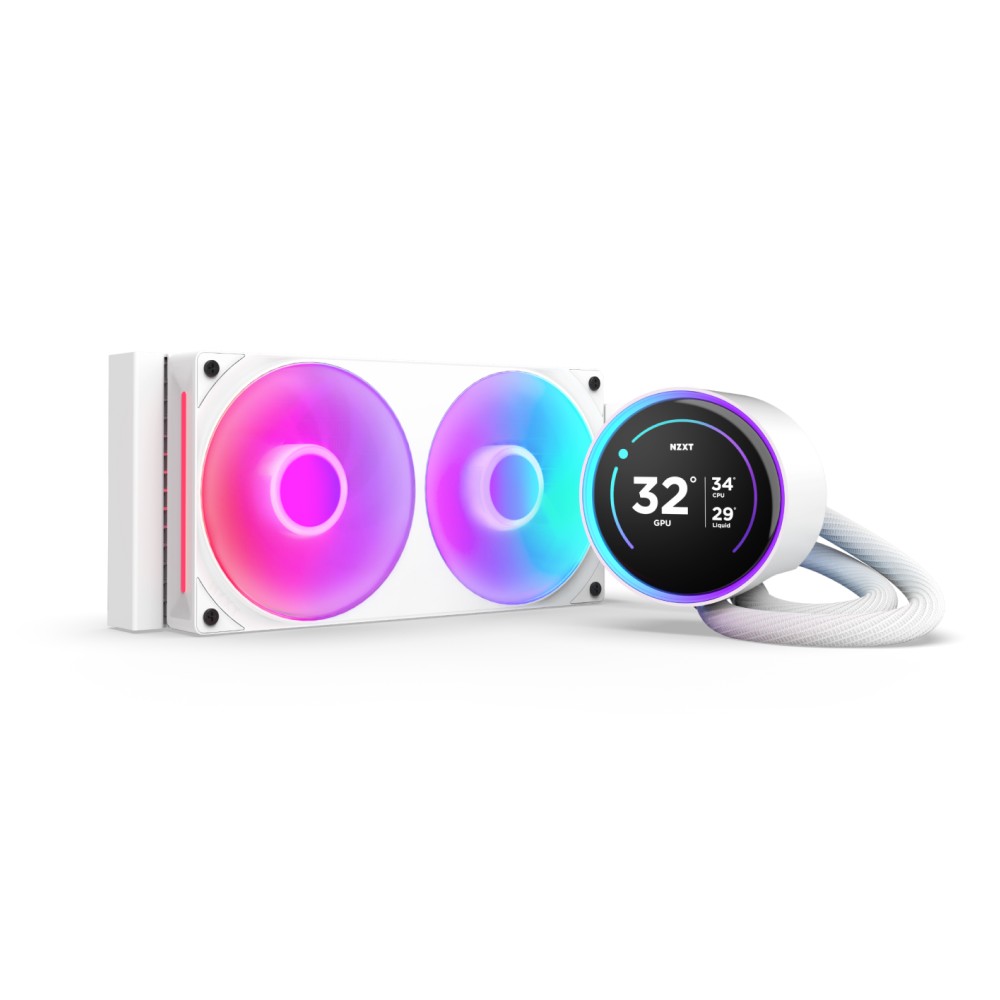 ENFRIAMIENTO NZXT KRAKEN 240 ELITE RGB V2 120MM BLANCO LGA1851/AM5 RL-KR24E-W2 11M DE GARANTIA