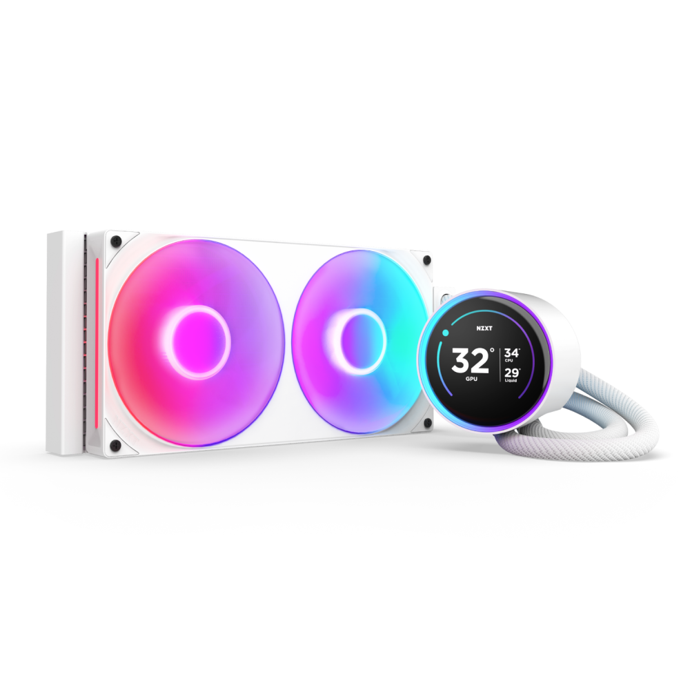 ENFRIAMIENTO NZXT KRAKEN 280 ELITE RGB V2 120MM BLANCO LGA1851/AM5 RL-KR28E-W2 11M DE GARANTIA