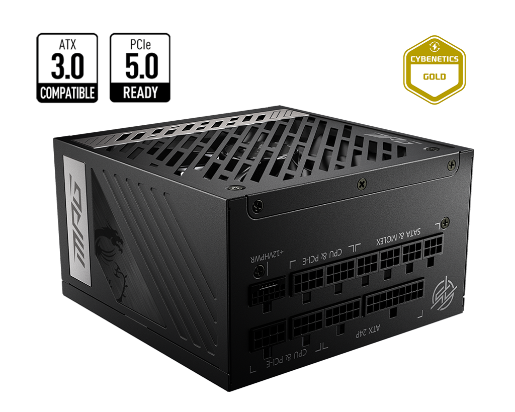 FUENTE MSI MAG A1000G 1000W 80 PLUS GOLD PCIEX5.0 FULL MODULAR ATX  MPG A1000G PCIE5 12M DE GARANTIA
