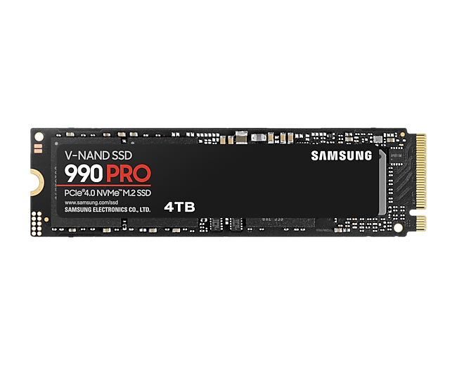 SSD SAMSUNG 990 PRO 4TB NEGRO M.2 PCIE 4.0 2280 NVME MZ-V9P4T0 11M DE GARANTIA