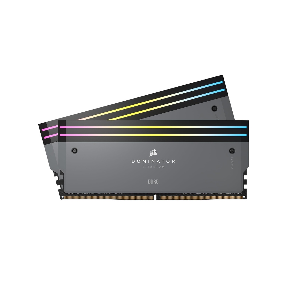 RAM CORSAIR DDR5 DOMINATOR TITANIUM 2X32 64GB 6000 GRIS RGB CMP64GX5M2B6000Z30 1AÑO DE GARANTIA