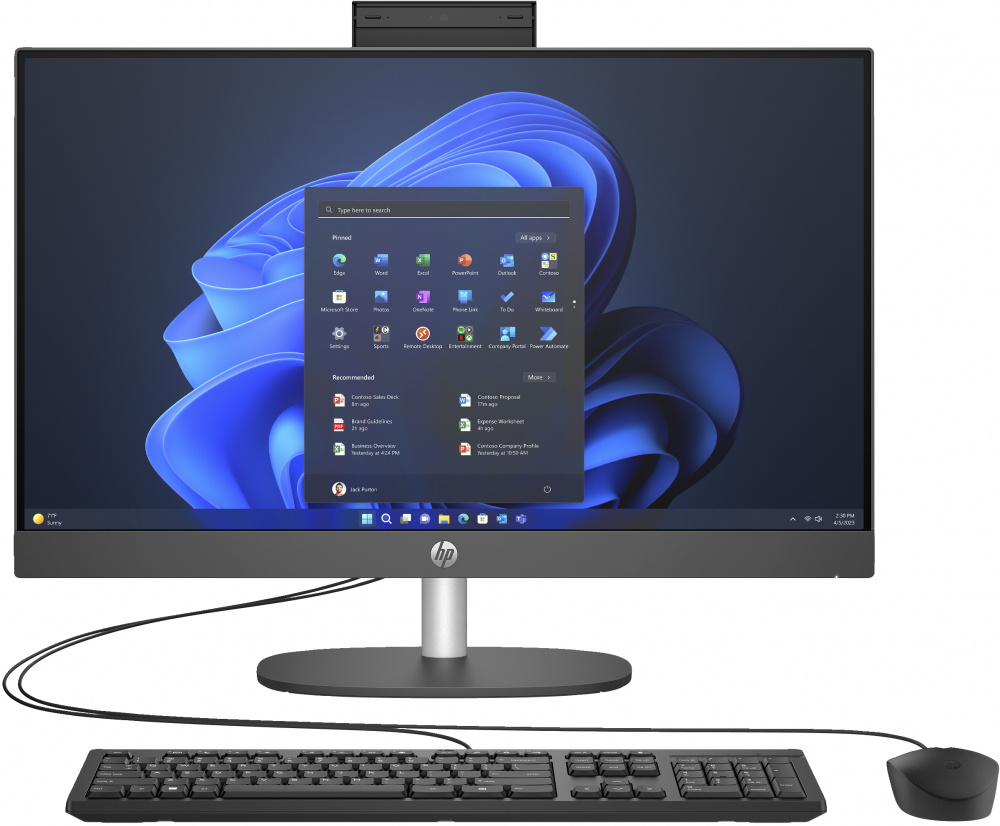 AIO HP PRO ONE RYZEN 7 7730U 512GB SSD 8GB DDR4 23.8" NEGRO W11H 245 G10 A09F4LA GARANTIA CON FABRICANTE