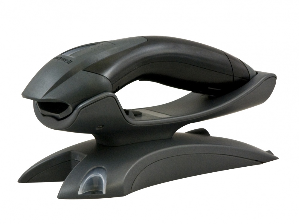 LECTOR DE CODIGO DE BARRAS LASER HONEYWELL VOYAGER C/BASE Y CABLE USB INALAMBRICO 1D NEGRO 1202G-2USB-5-N 6M DE GARANTIA