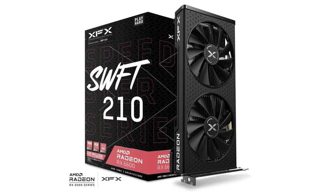 TVIDEO XFX RX 6600 SPEEDSTER  SWFT 210 RADEON CORE 8GB GDRR6 RX-66XL8L 11M DE GARANTIA