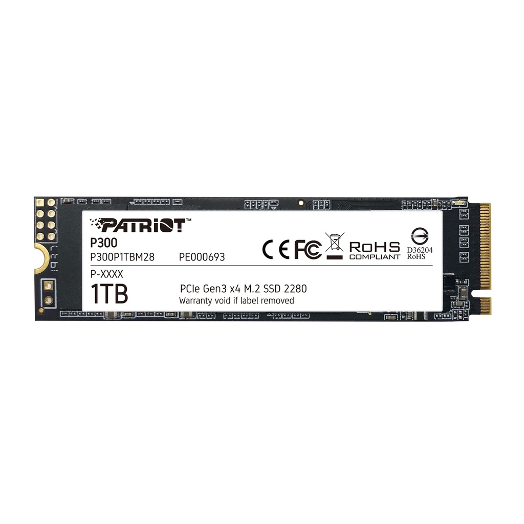 SSD PATRIOT P300 1TB PCIEX 3.0 M.2 2280 P300P1TBM28 11M DE GARANTIA