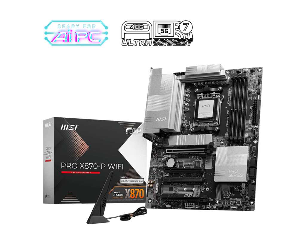MB MSI X870-P WIFI AM5 DDR5 256GB ATX HDMI DP USB-C WIFI-7 PRO X870-P WIFI 12M DE GARANTIA