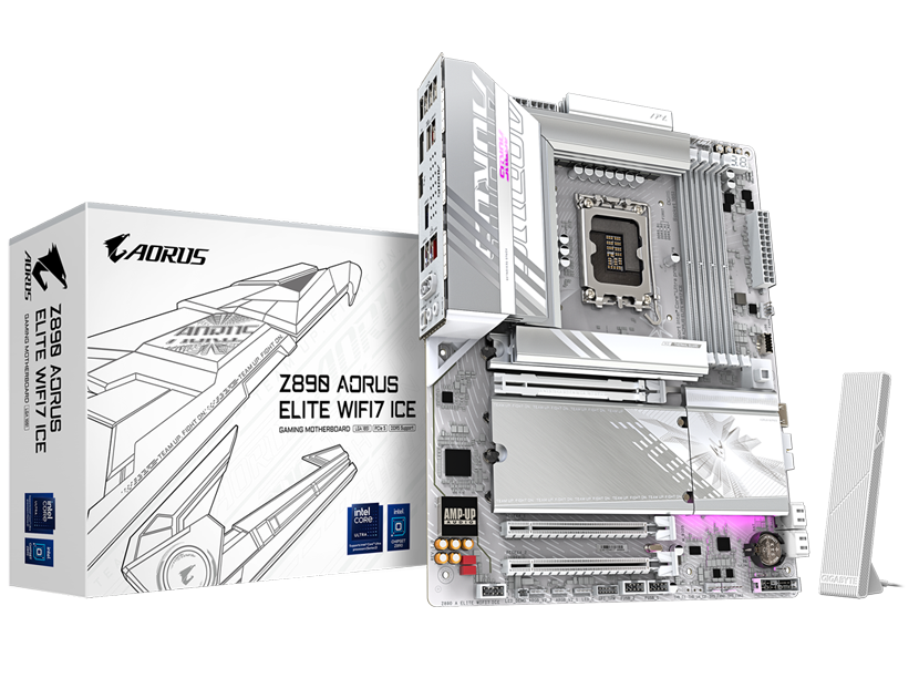MB GIGABYTE Z890 AORUS ELITE WIFI7 ICE INTEL DDR5 256GB ATX Z890 AORUS ELITE WIFI7 11M DE GARANTIA