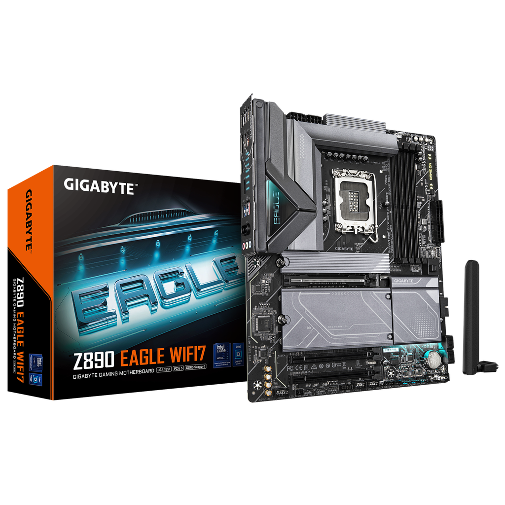 MOTHER INTEL Z890 WIFI7 GIGABYTE EAGLE LGA1851 4xDDR5 256GB ATX 1AÑO DE GARANTIA