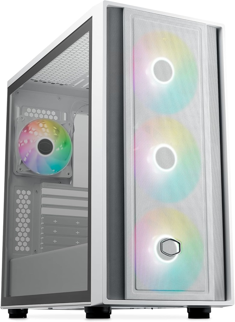 GABINETE COOLER MASTER MASTERBOX 600 BLANCO ARGB M/ATX MB600-WGNN-S00 SIN GARANTIA
