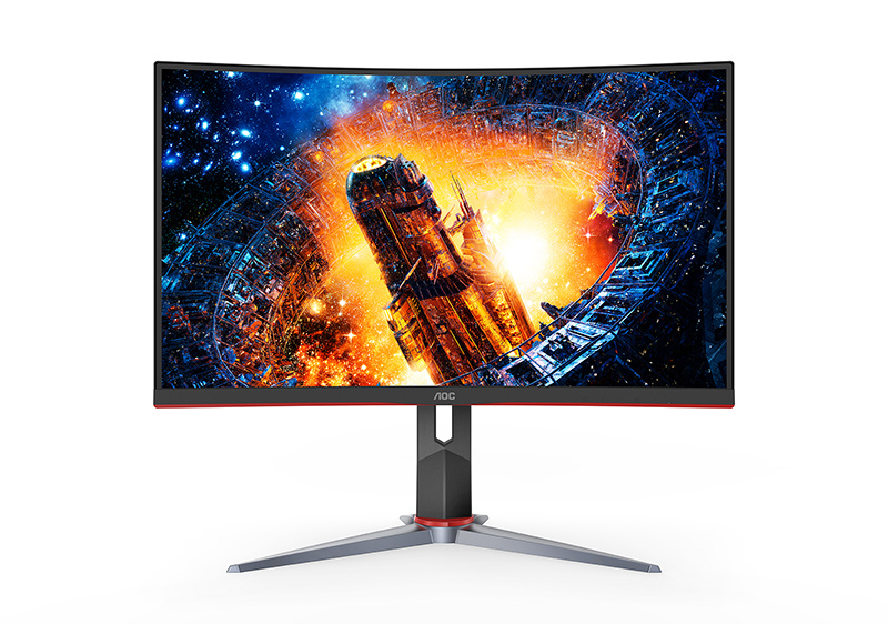 MONITOR AOC C24G2 23.6" CURVO 1MS 165HZ FULL HD FREESYNC NEGRO/ROJO  HDMI VGA DP GARANTIA CON FABRICANTE